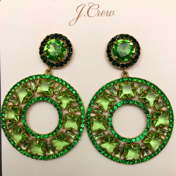 J. Crew Jewelry - J. Crew Rainbow Crystal Cocktail Earrings